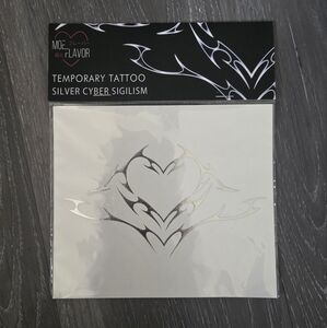 Moeflavor Silver Cyber Sigilism Temporary Tattoo